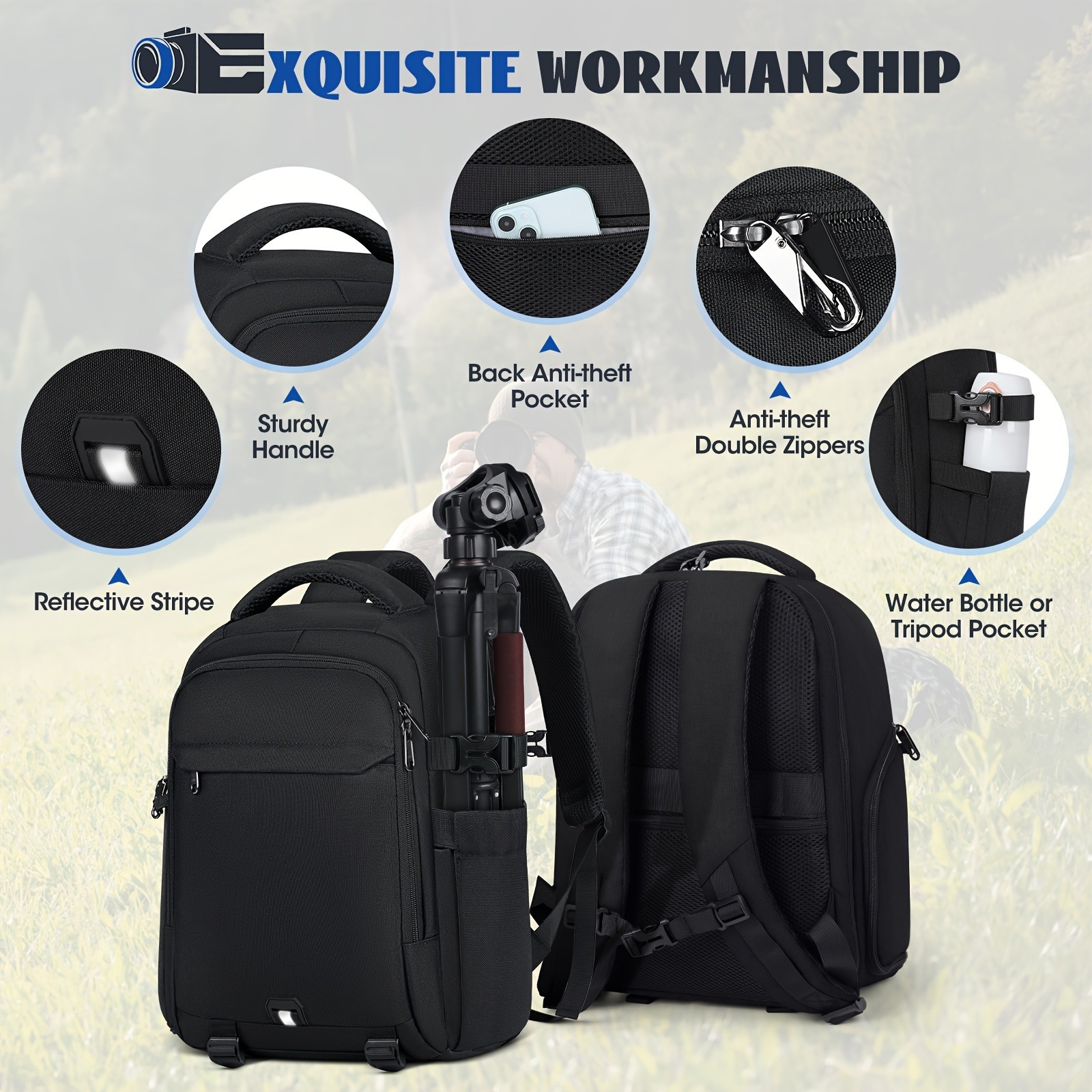 RAINSMORE Camera Backpack  Professional Protection for Photographers on the Move
