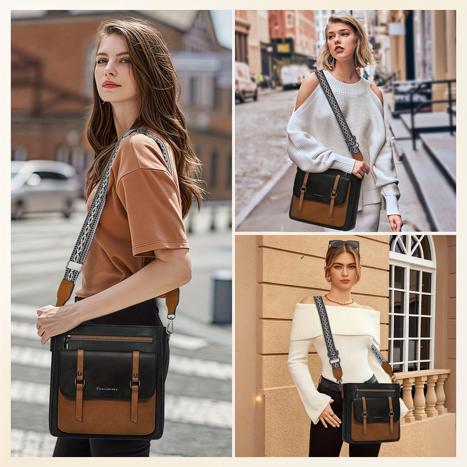 RAINSMORE Womens Crossbody Bag  Lightweight Style & Everyday Comfort for Modern Kiwi Women