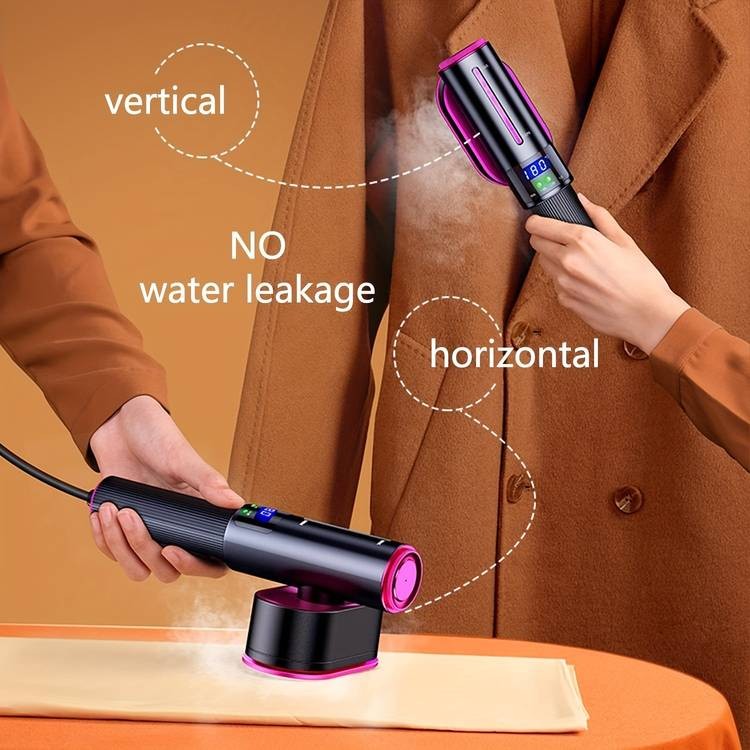 ESUPER 2-in-1 LED Rotating Garment Steamer  Modern Clothing Care Made Simple