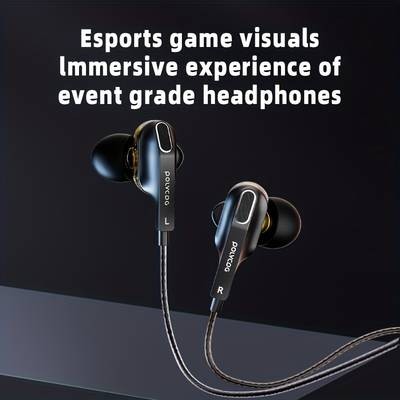 POLVCDG Type-C Wired Gaming Headphones Noise-Isolating, Anti-Tangle & Built for Gamers