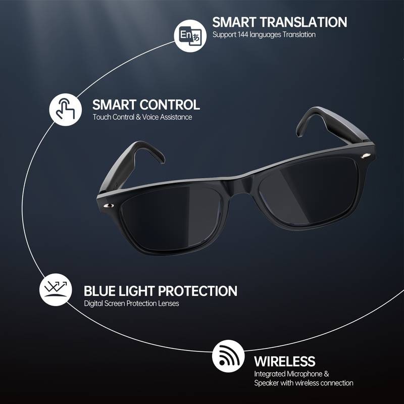 LIFEBEE AI Translation Glasses Smart Wireless Eyewear for Language, Travel & Outdoor Lifestyle
