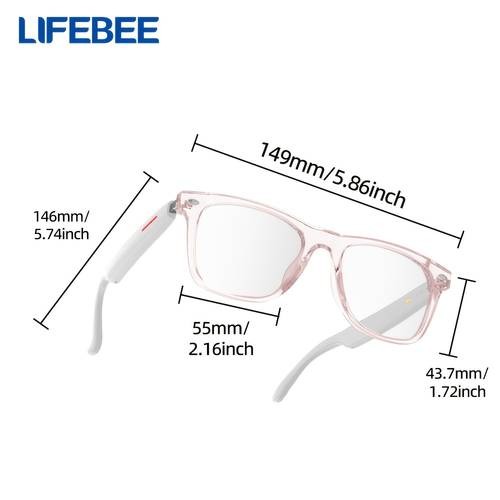 LIFEBEE AI Translation Glasses Smart Wireless Eyewear for Language, Travel & Outdoor Lifestyle