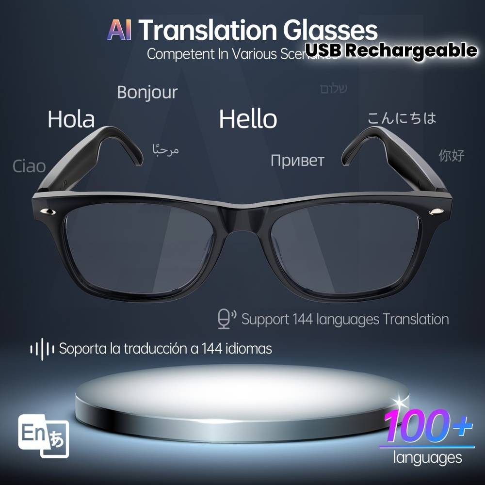 LIFEBEE AI Translation Glasses Smart Wireless Eyewear for Language, Travel & Outdoor Lifestyle