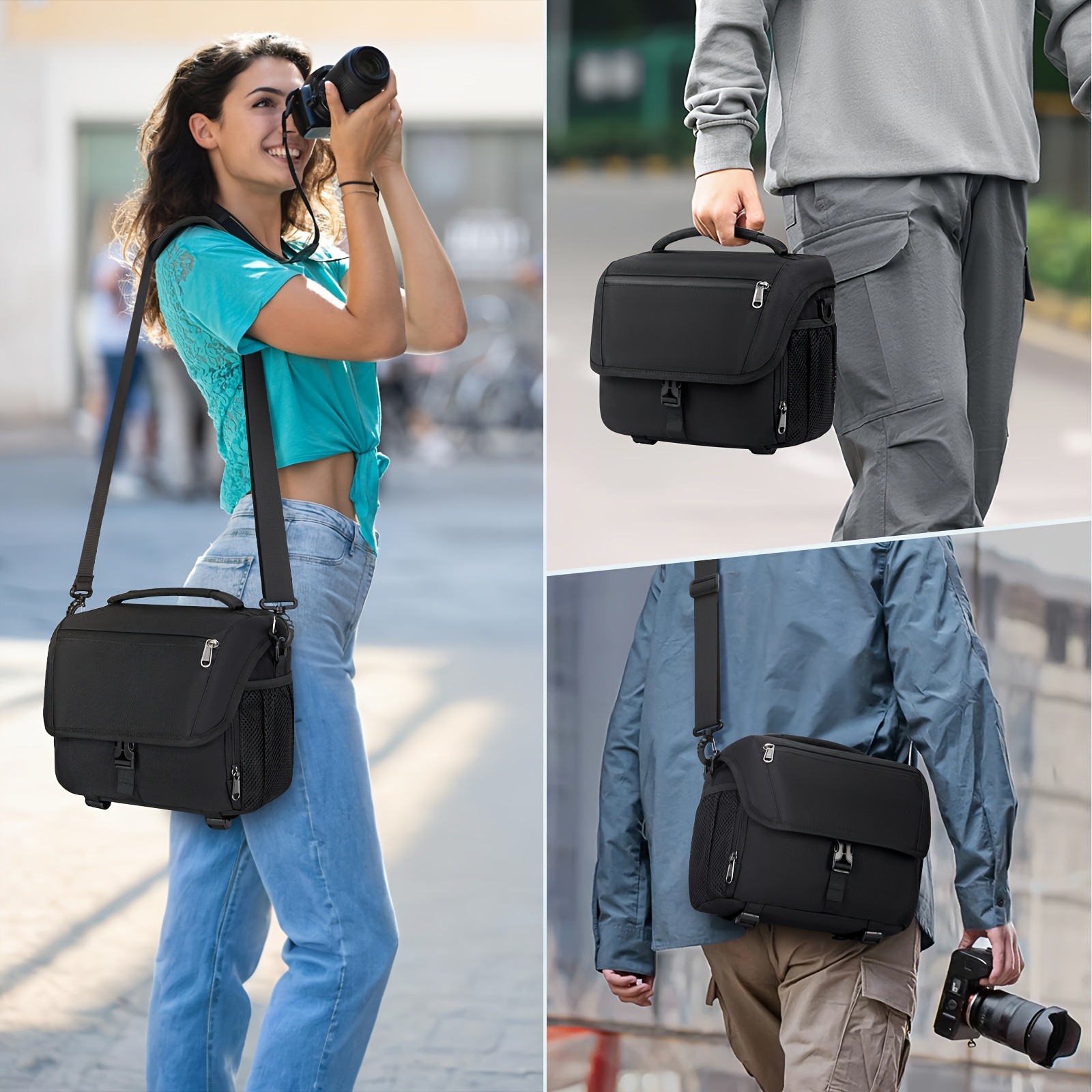 RAINSMORE Camera Bag  Compact, Protective & Travel-Ready for DSLR, Mirrorless & Action Cameras