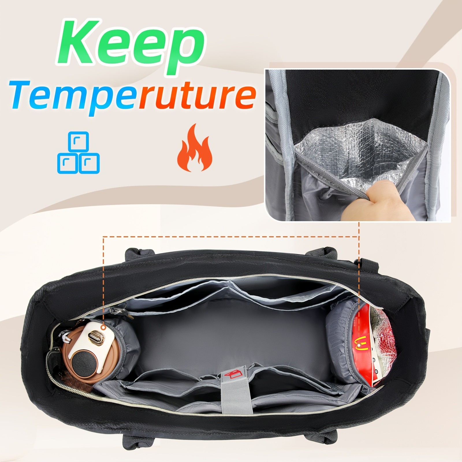 RAINSMORE Womens 39.62 cm Laptop Bag  Professional Large Work Tote for Teachers, Nurses & Office Life