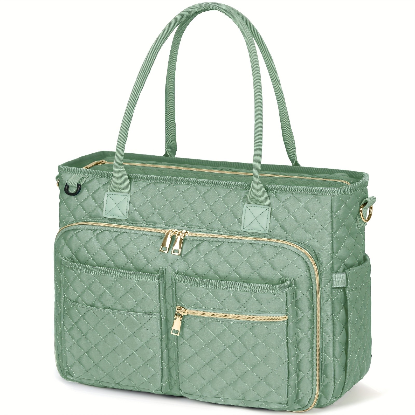 NUBILY Womens 15.6-Inch Teachers Laptop Bag Professional Work Tote with Insulated Pocket & Crossbody Strap