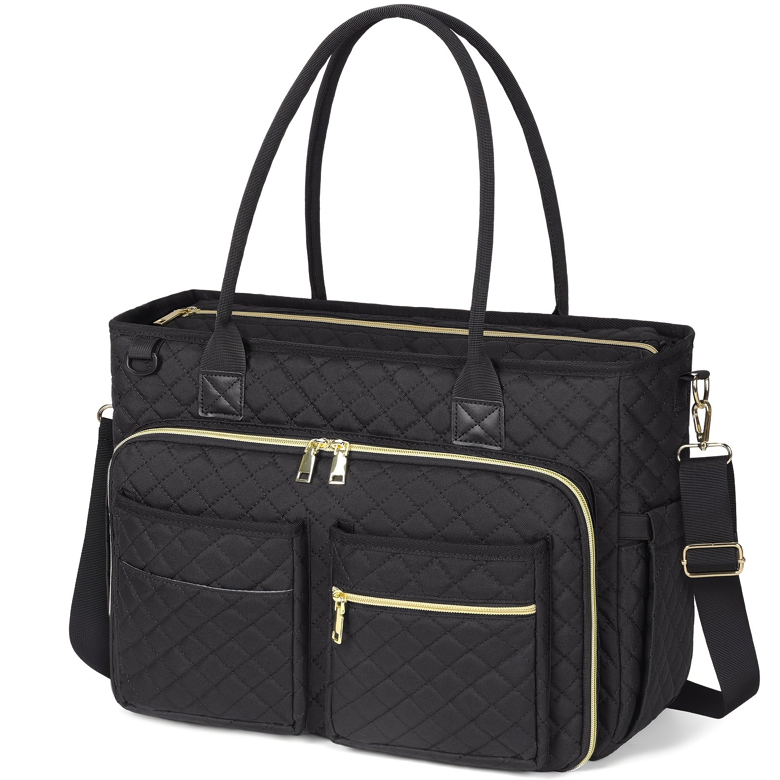 NUBILY Womens 15.6-Inch Teachers Laptop Bag Professional Work Tote with Insulated Pocket & Crossbody Strap