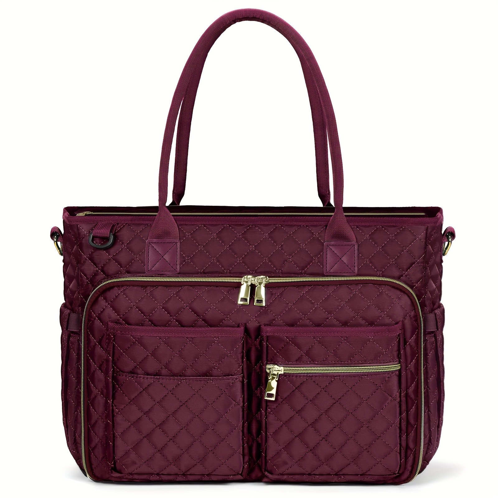 NUBILY Womens 15.6-Inch Teachers Laptop Bag Professional Work Tote with Insulated Pocket & Crossbody Strap