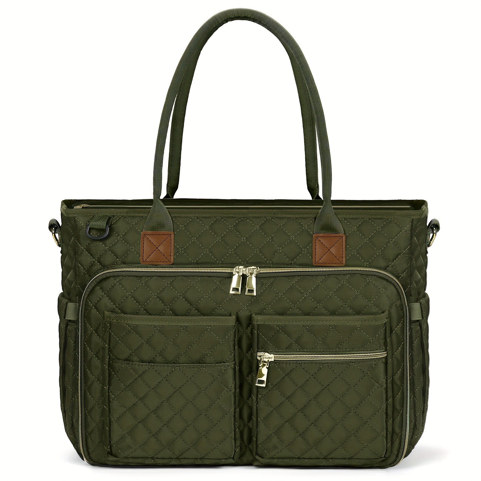 NUBILY Womens 15.6-Inch Teachers Laptop Bag Professional Work Tote with Insulated Pocket & Crossbody Strap