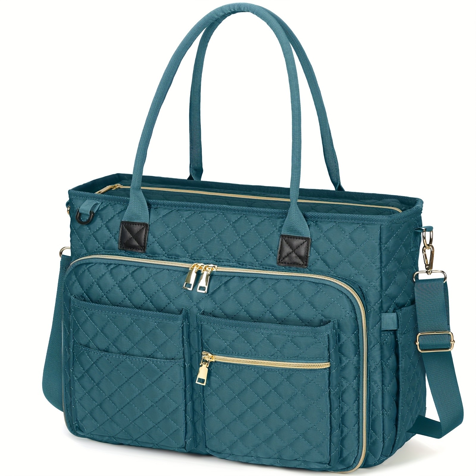 NUBILY Womens 15.6-Inch Teachers Laptop Bag Professional Work Tote with Insulated Pocket & Crossbody Strap