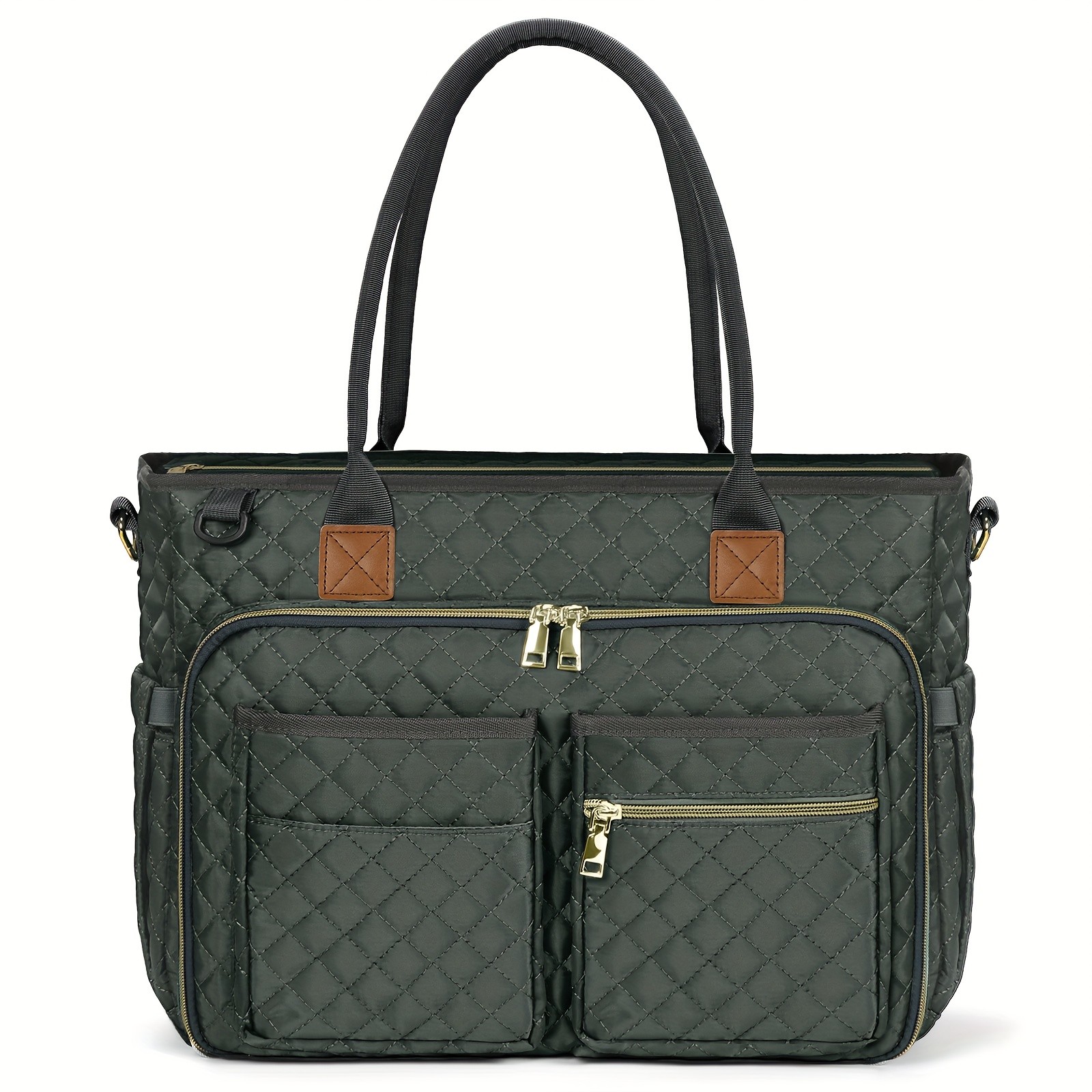 NUBILY Womens 15.6-Inch Teachers Laptop Bag Professional Work Tote with Insulated Pocket & Crossbody Strap