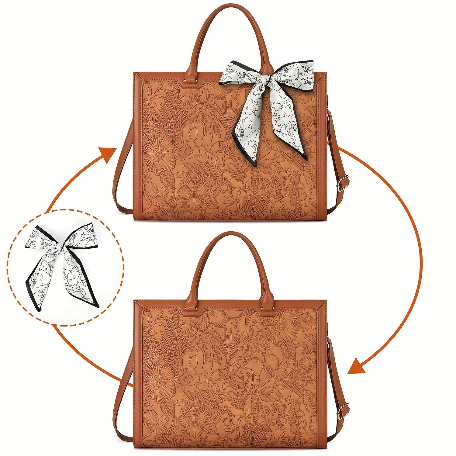 NUBILY Womens 39.62 cm Large Laptop Bag  Lightweight Nylon Work Tote with Tablet Pocket & Adjustable Strap