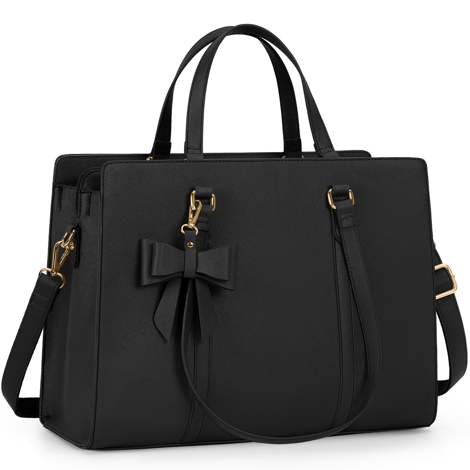 NUBILY Womens 39.62 cm Laptop Tote Bag  Elegant PU Leather Work Bag for Modern Professionals