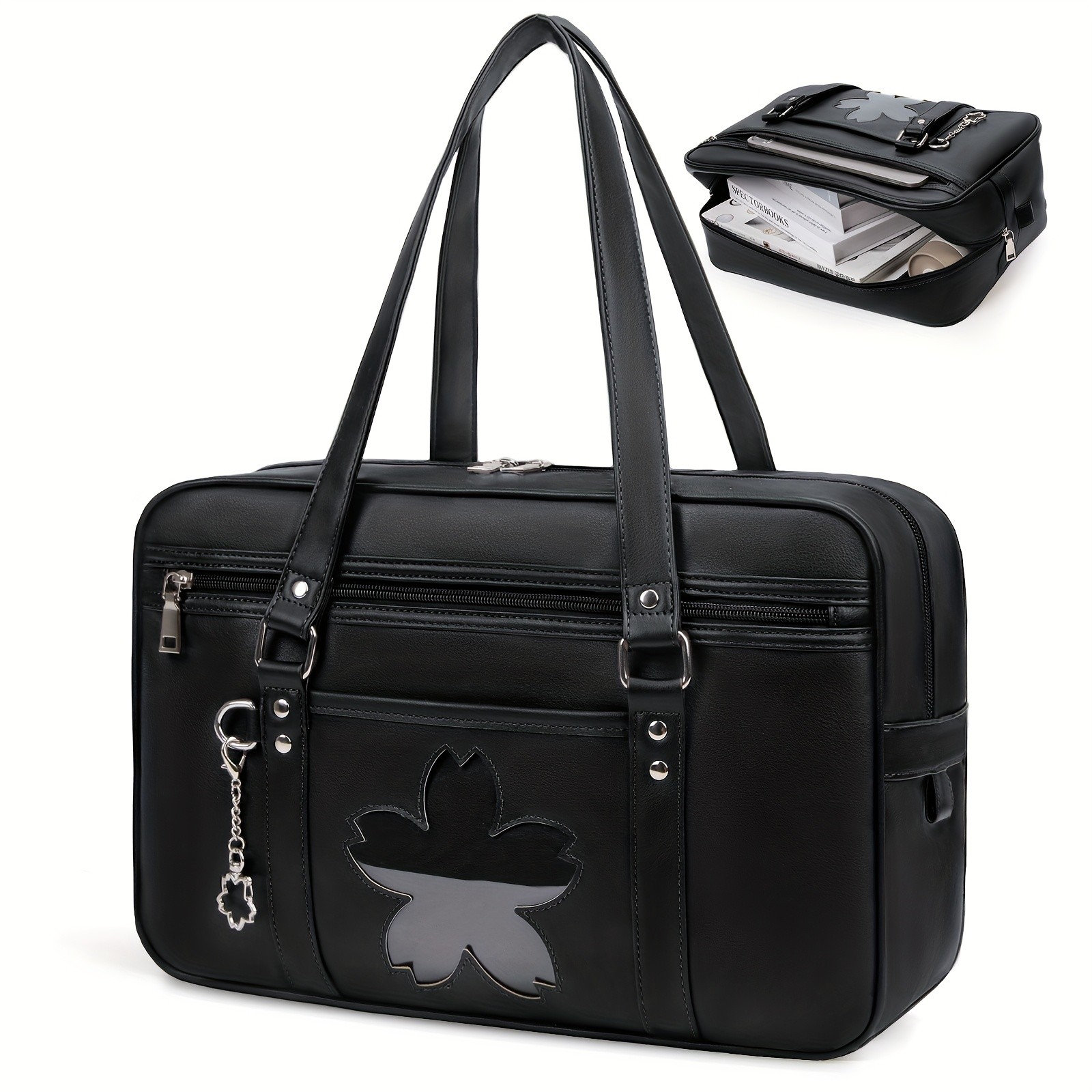 NUBILY Large Capacity Boston Bag  Stylish, Durable & TSA-Compliant for Middle & High School Students