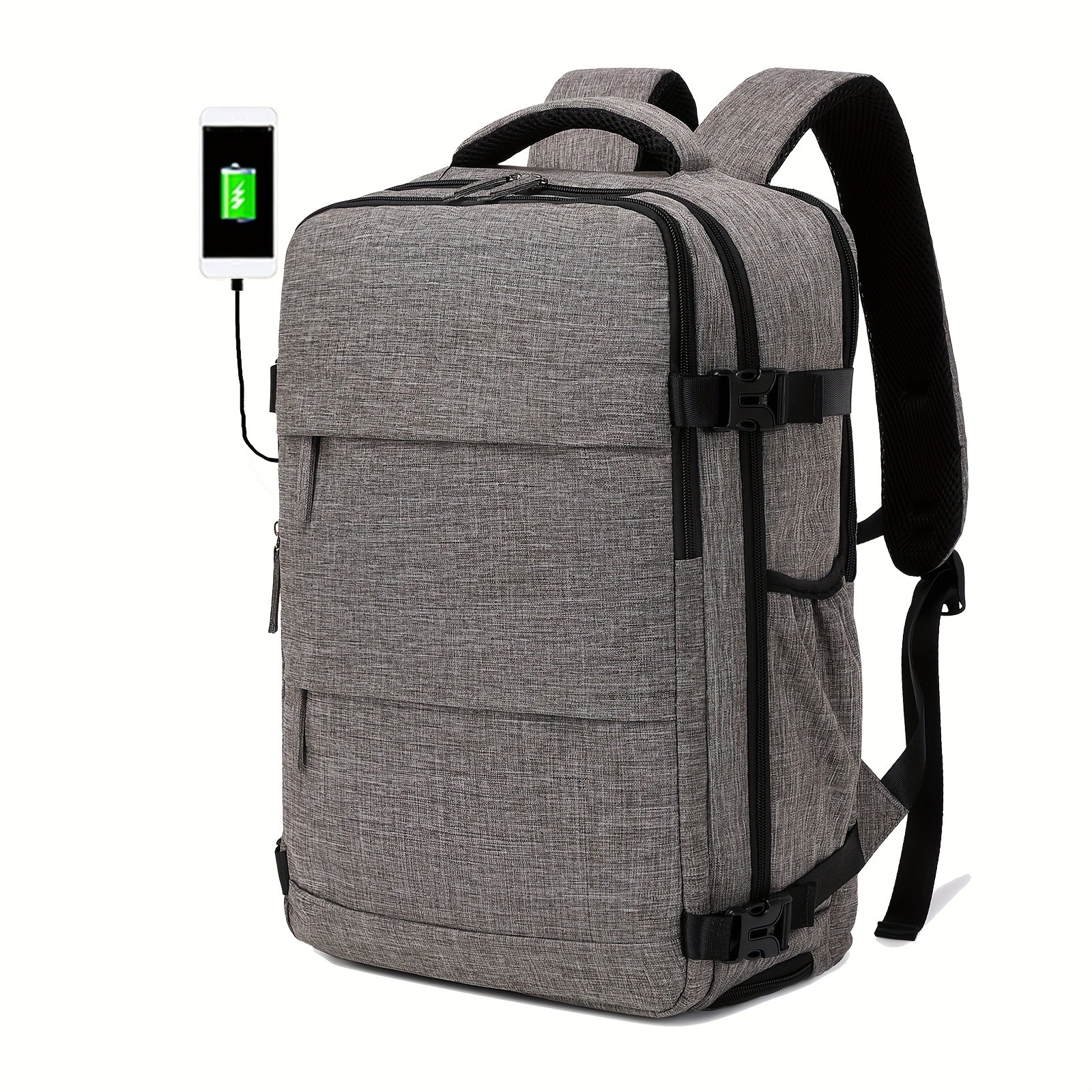 ENOSHI Ladies Laptop Backpack  Airline-Approved Travel Bag with USB Charging & 15.6-Inch Laptop Compartment