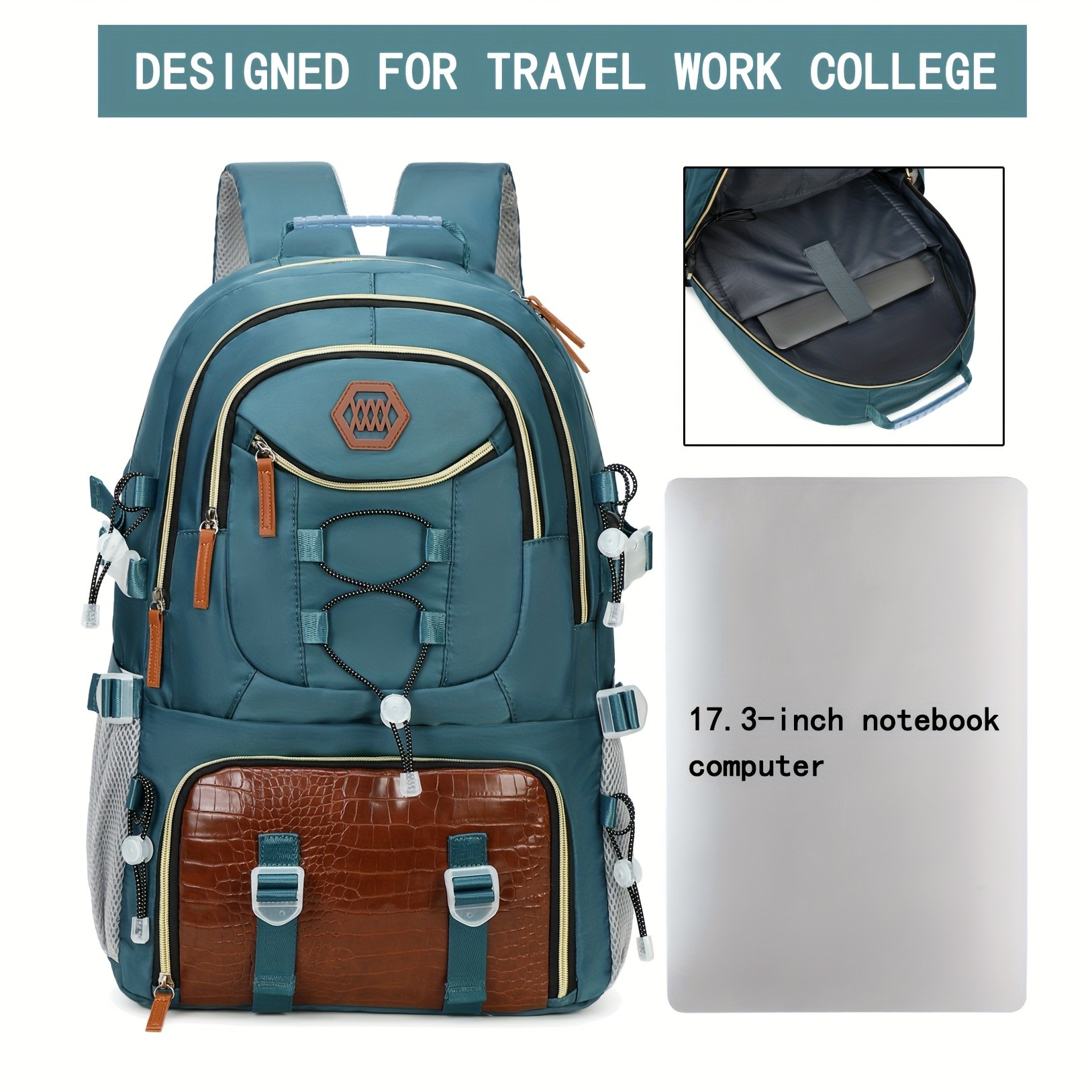 ENOSHI 40L Large Capacity Backpack  Heavy-Duty Travel & Hiking Pack with 43.94 cm Laptop Sleeve & Shoe Compartment