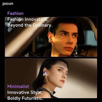 Picun W3 OWS Wireless Headphones 60H Power, 3D Surround Sound & Lightweight Open-Wear Comfort