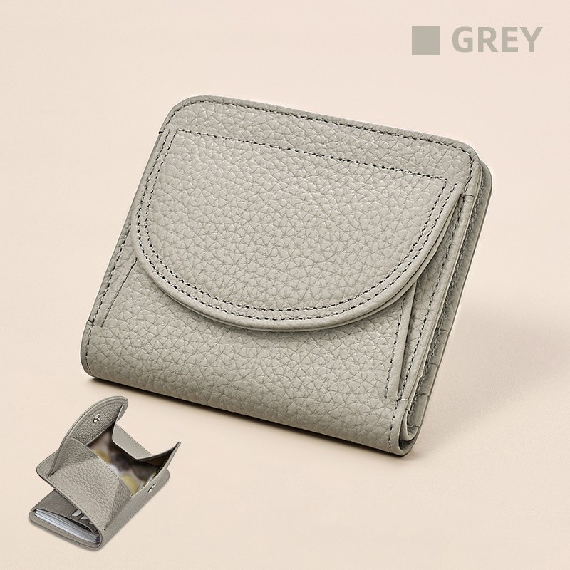 BANYANU Womens Genuine Leather Mini Wallet Set Vintage 6-Card Holder + Coin Purse with Snap Closure