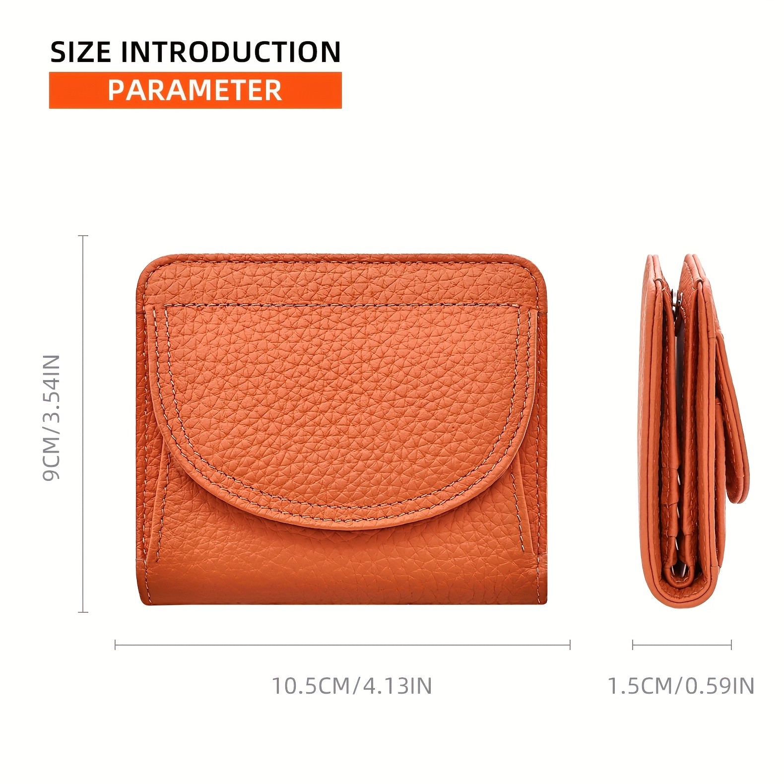 BANYANU Womens Genuine Leather Mini Wallet Set Vintage 6-Card Holder + Coin Purse with Snap Closure