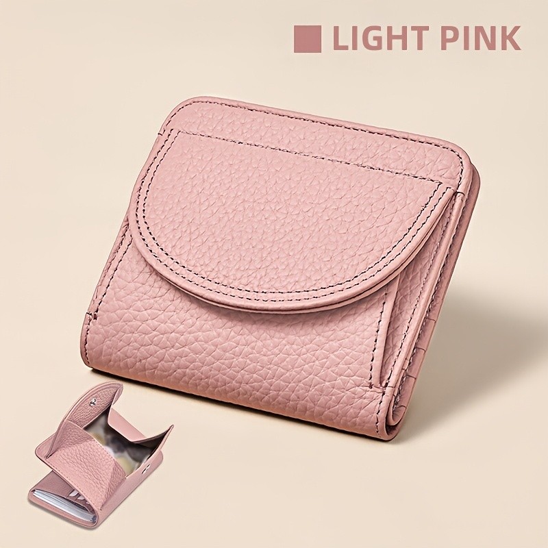 BANYANU Womens Genuine Leather Mini Wallet Set Vintage 6-Card Holder + Coin Purse with Snap Closure