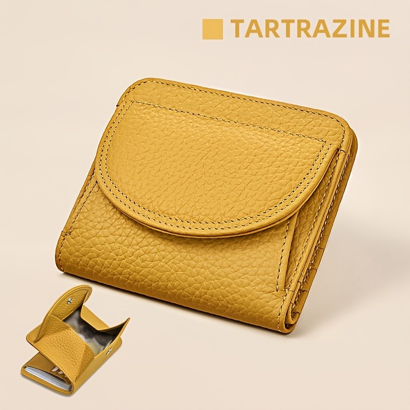 BANYANU Womens Genuine Leather Mini Wallet Set Vintage 6-Card Holder + Coin Purse with Snap Closure