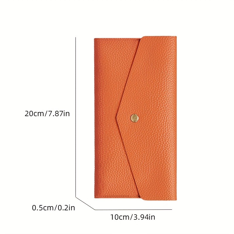 BANYANU Womens Luxury Genuine Leather Wallet  Large-Capacity Envelope Purse with Rivet Details