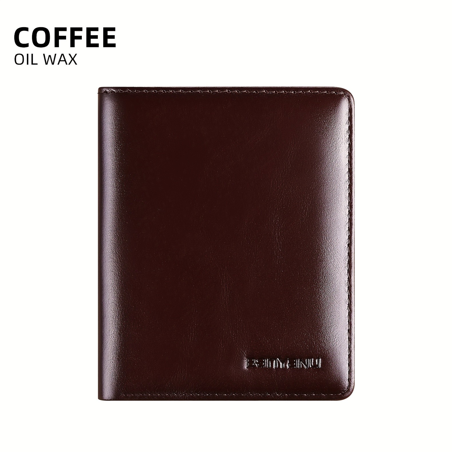 BANYANU Vintage Genuine Leather Mens Wallet  Slim Top-Layer Cowhide with Multi-Card Holder & Secure Snap Closure
