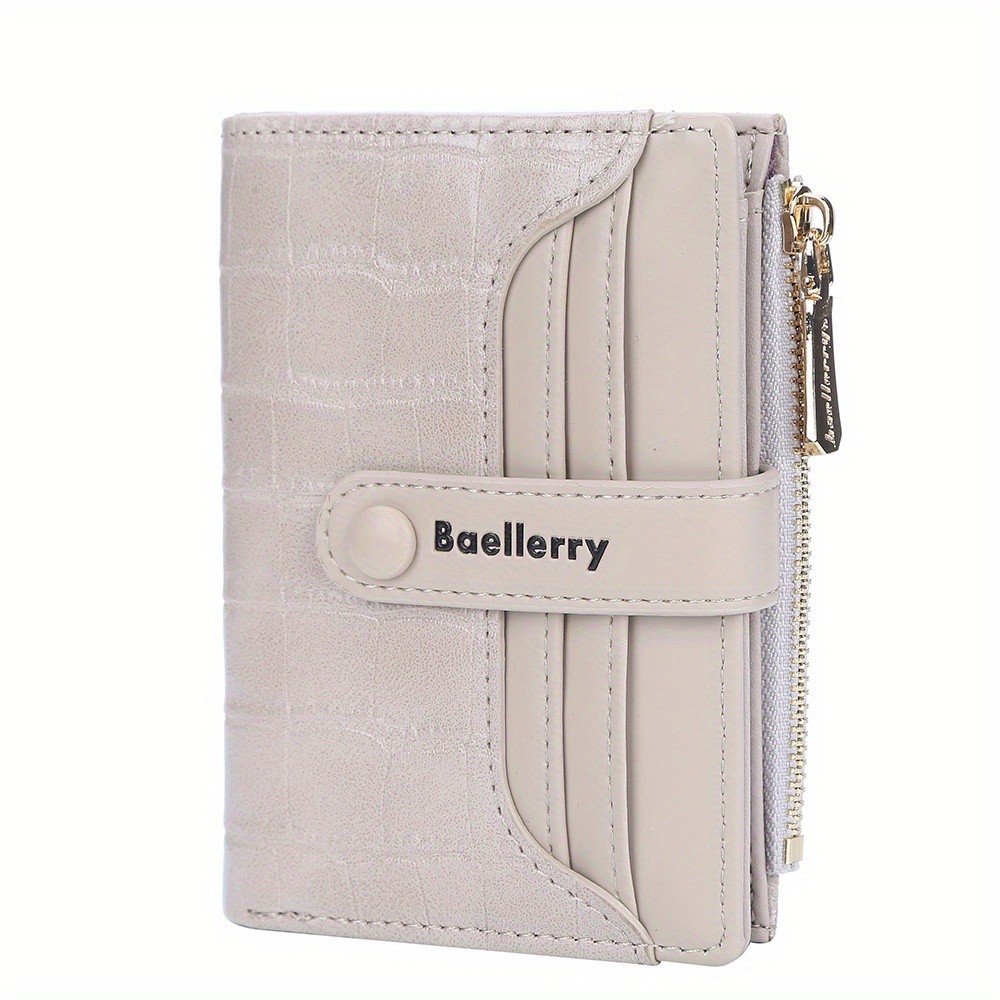 BAELLERRY Womens 2023 Short Wallet  Buckle Sanded Mini Purse with Coin Holder (Carteras)