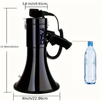 BS 50W Portable USB Loudspeaker & Megaphone  Powerful Sound, Detachable Mic & Recording Playback for Any Event