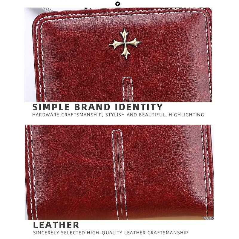 BAELLERRY Womens Slim Wallet  IC Magnetic Closure, Double-Fold Billfold, Zipper Coin Pocket & Multi-Card Holder