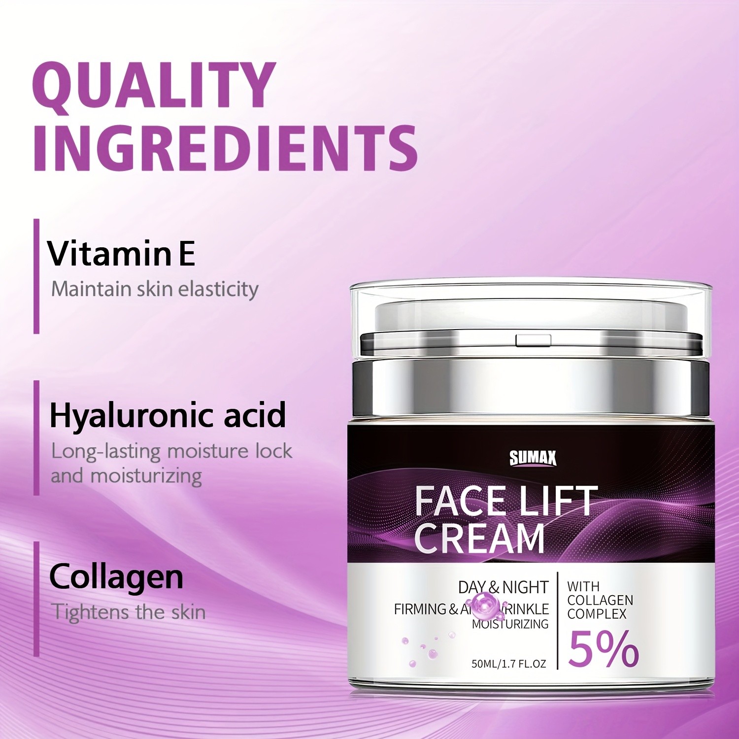 SUMAX Face & Neck Firming Cream  Lifting, Elasticity-Boosting, Deeply Moisturising Day & Night Care