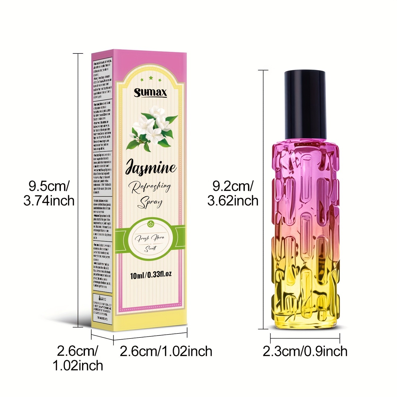 SUMAX Jasmine Flower Refreshing Deodorizing Spray  Gentle, Fragrant & Perfect for Summer Confidence