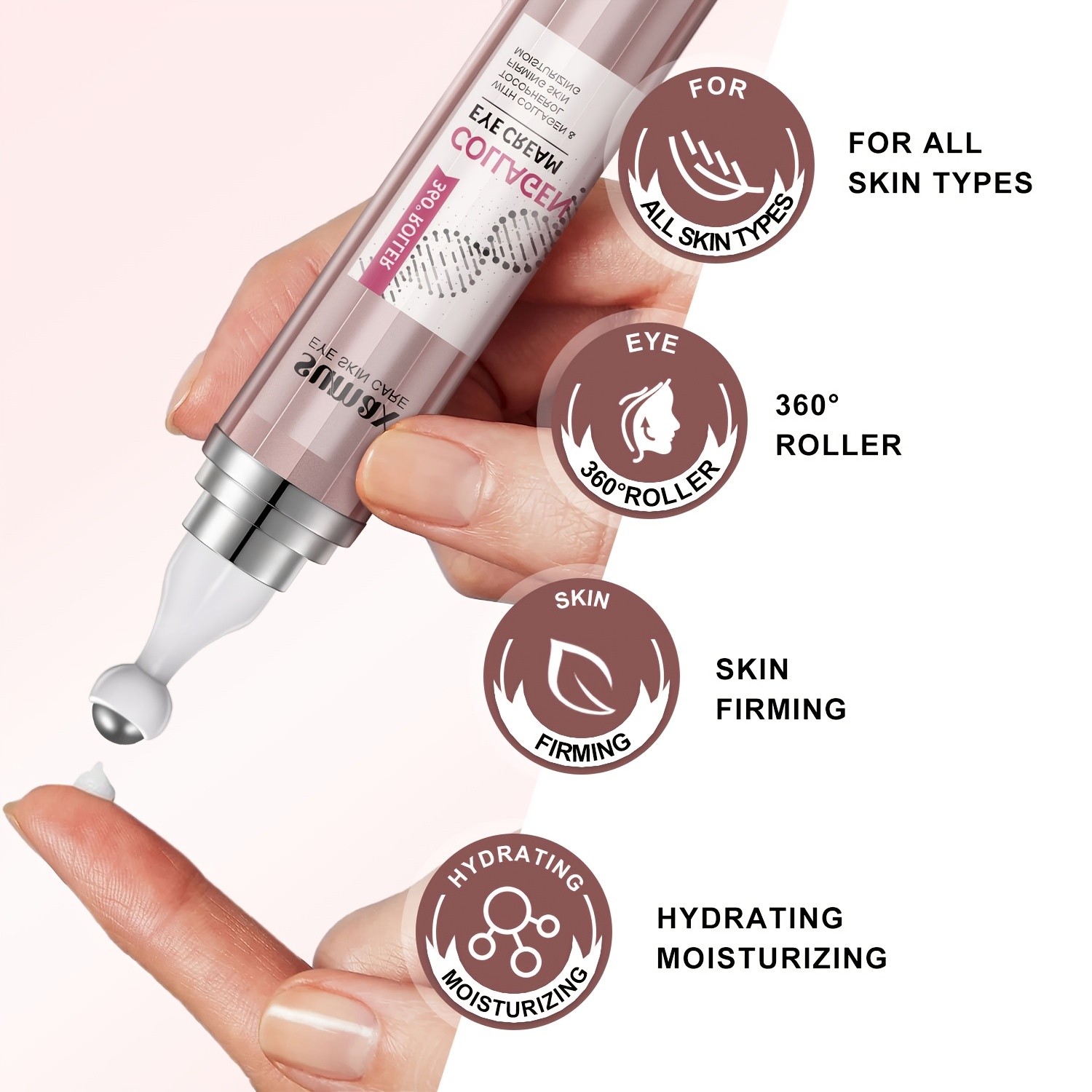 SUMAX Collagen Eye Cream Retinol + Collagen Firming Treatment with 360 Massage Applicator
