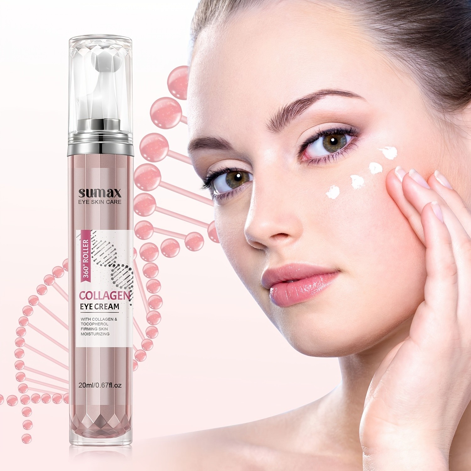 SUMAX Collagen Eye Cream Retinol + Collagen Firming Treatment with 360 Massage Applicator
