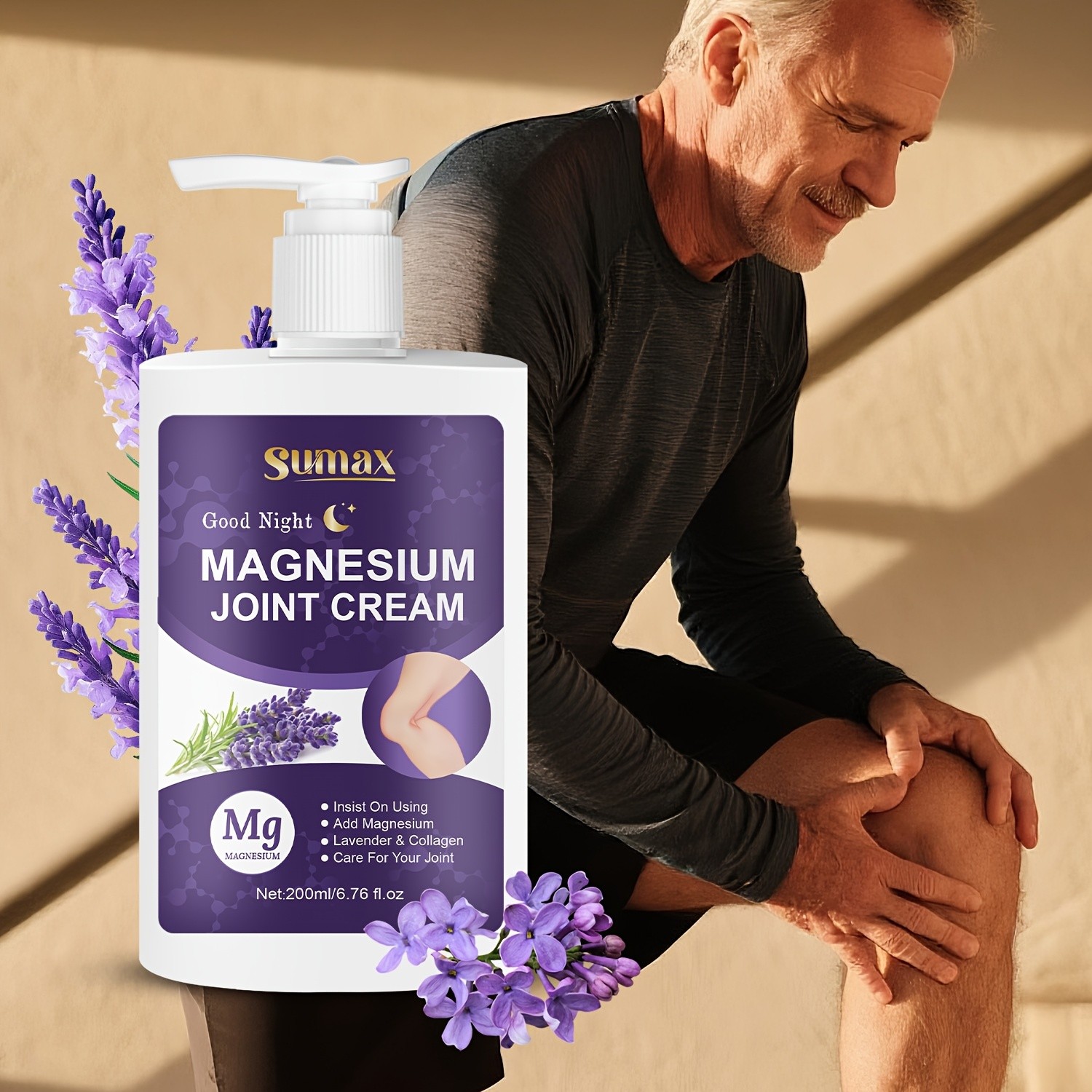 SUMAX Extra-Large Magnesium Cream with Lavender Fast-Absorbing Joint & Muscle Care for All Ages