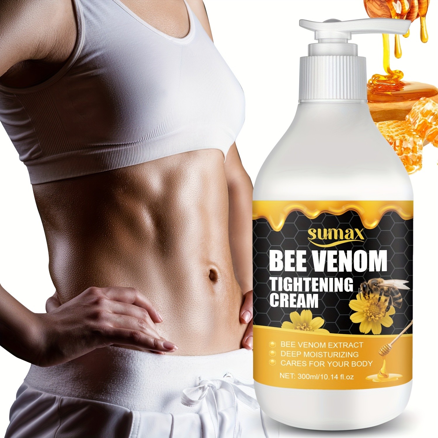 SUMAX Bee Venom Firming Cream  300ml Moisturizing Body Lotion for Firm, Smooth & Sculpted Skin