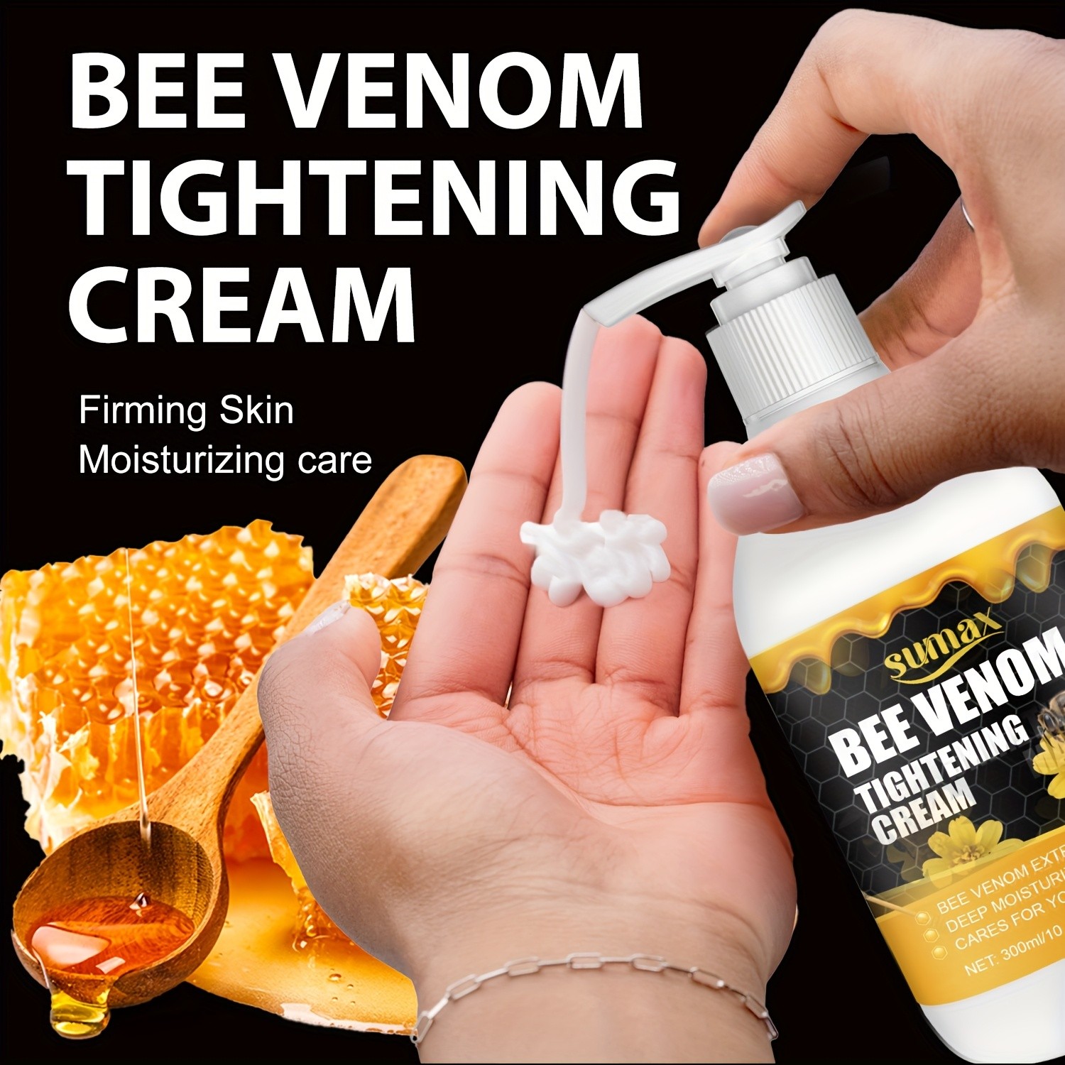 SUMAX Bee Venom Firming Cream  300ml Moisturizing Body Lotion for Firm, Smooth & Sculpted Skin