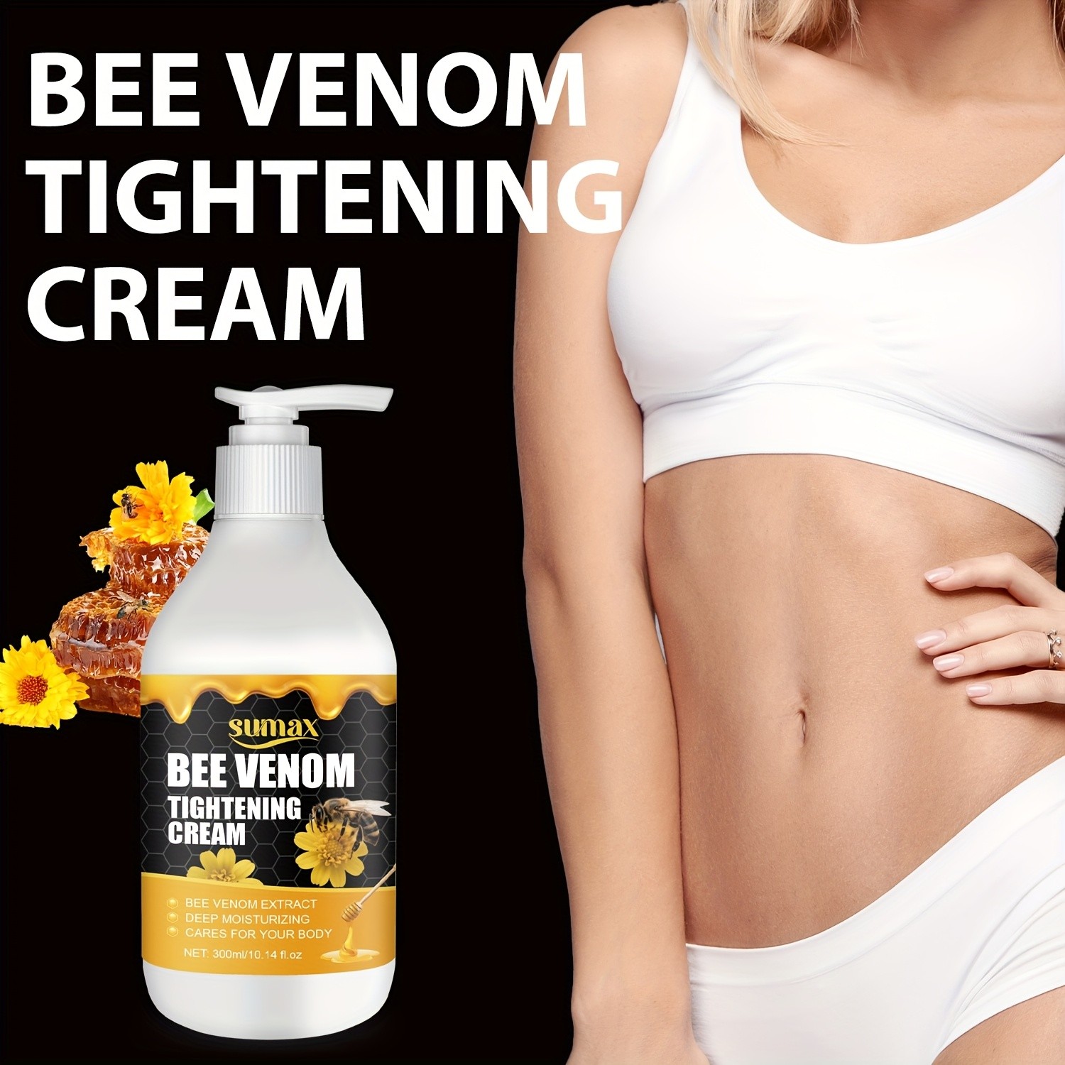 SUMAX Bee Venom Firming Cream  300ml Moisturizing Body Lotion for Firm, Smooth & Sculpted Skin
