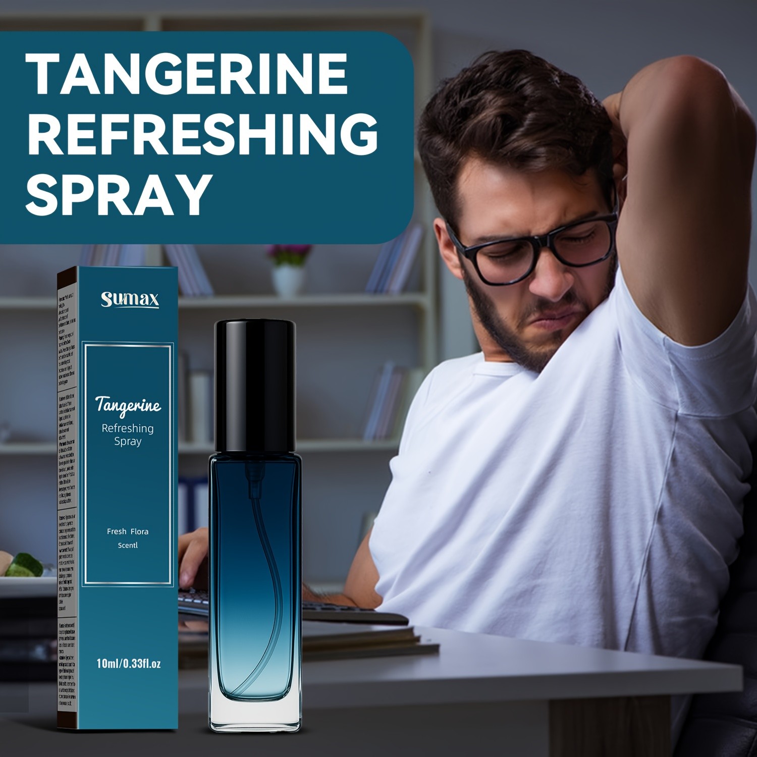 SUMAX Mens & Womens Citrus Deodorizing Fragrance Spray Long-Lasting Fresh Citrus Aroma in a Sleek Travel Bottle