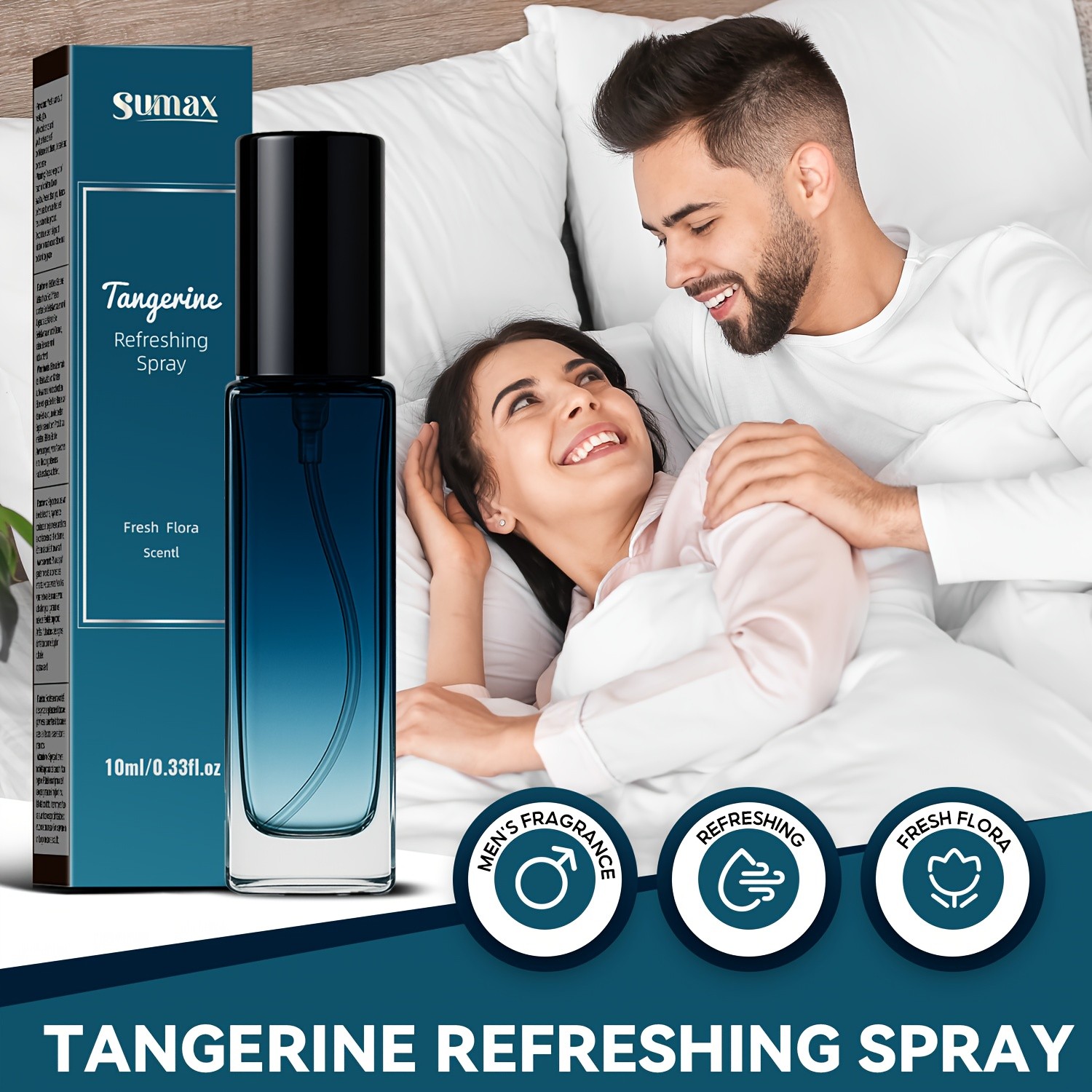 SUMAX Mens & Womens Citrus Deodorizing Fragrance Spray Long-Lasting Fresh Citrus Aroma in a Sleek Travel Bottle