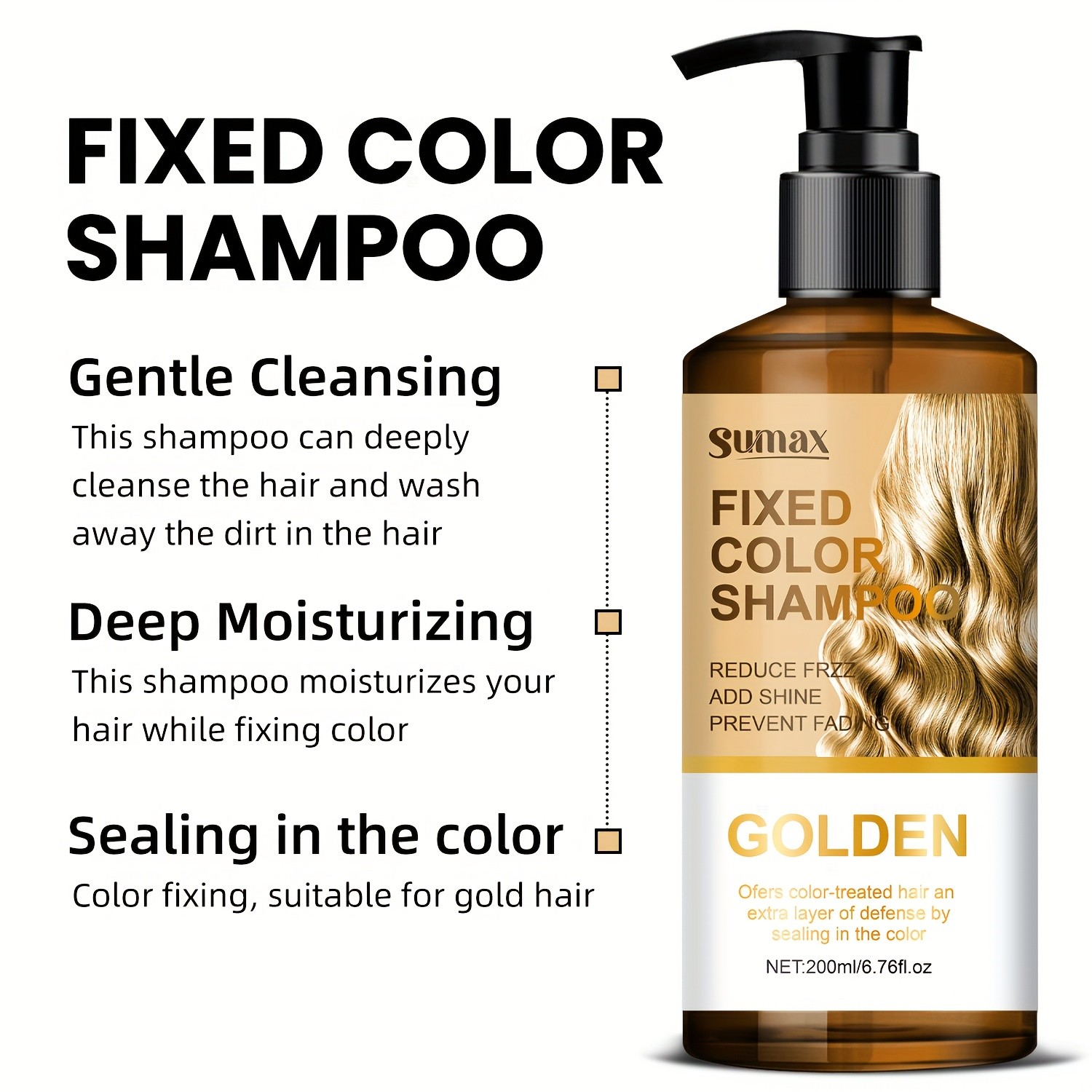 SUMAX Blonde Fixed Color Shampoo 200ml  Long-Lasting Color Protection & Nourishing Care for Dyed Blonde Hair