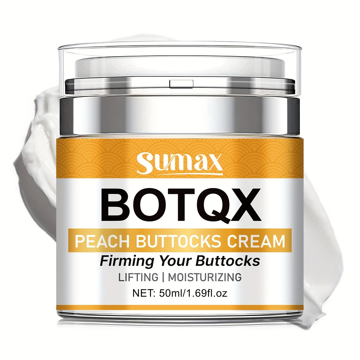 SUMAX Peach Butt Lift & Firming Cream  Hyaluronic Acid, Vitamin C & Collagen Formula (50ml / 1.69 fl.oz)