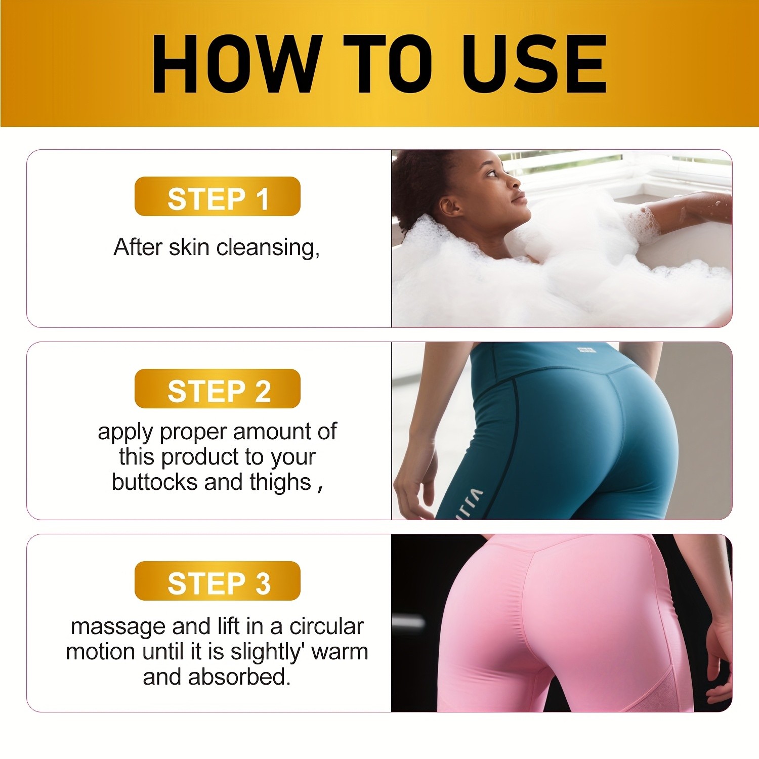 SUMAX Peach Butt Lift & Firming Cream  Hyaluronic Acid, Vitamin C & Collagen Formula (50ml / 1.69 fl.oz)