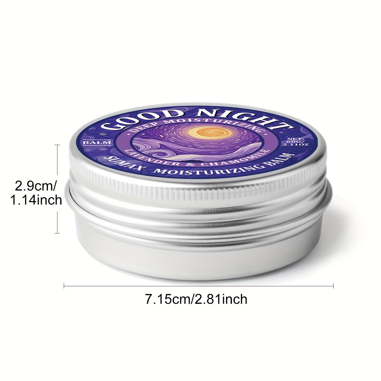 SUMAX Good Night Balm 60g  Lavender, Chamomile, Coconut & Jojoba Oil Moisturizing Night Balm (Alcohol-Free)