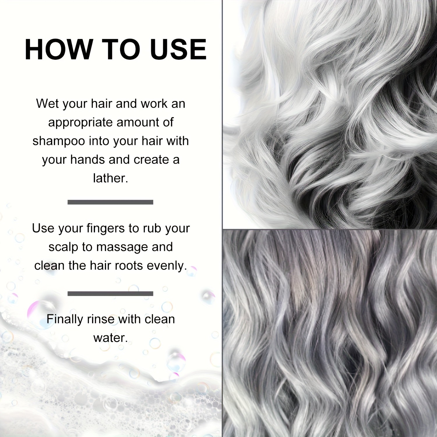 SUMAX 200ml Silvery Grey / Smoke Grey Color-Locking Shampoo Long-Lasting Uniform Color + Hair Dye Formula