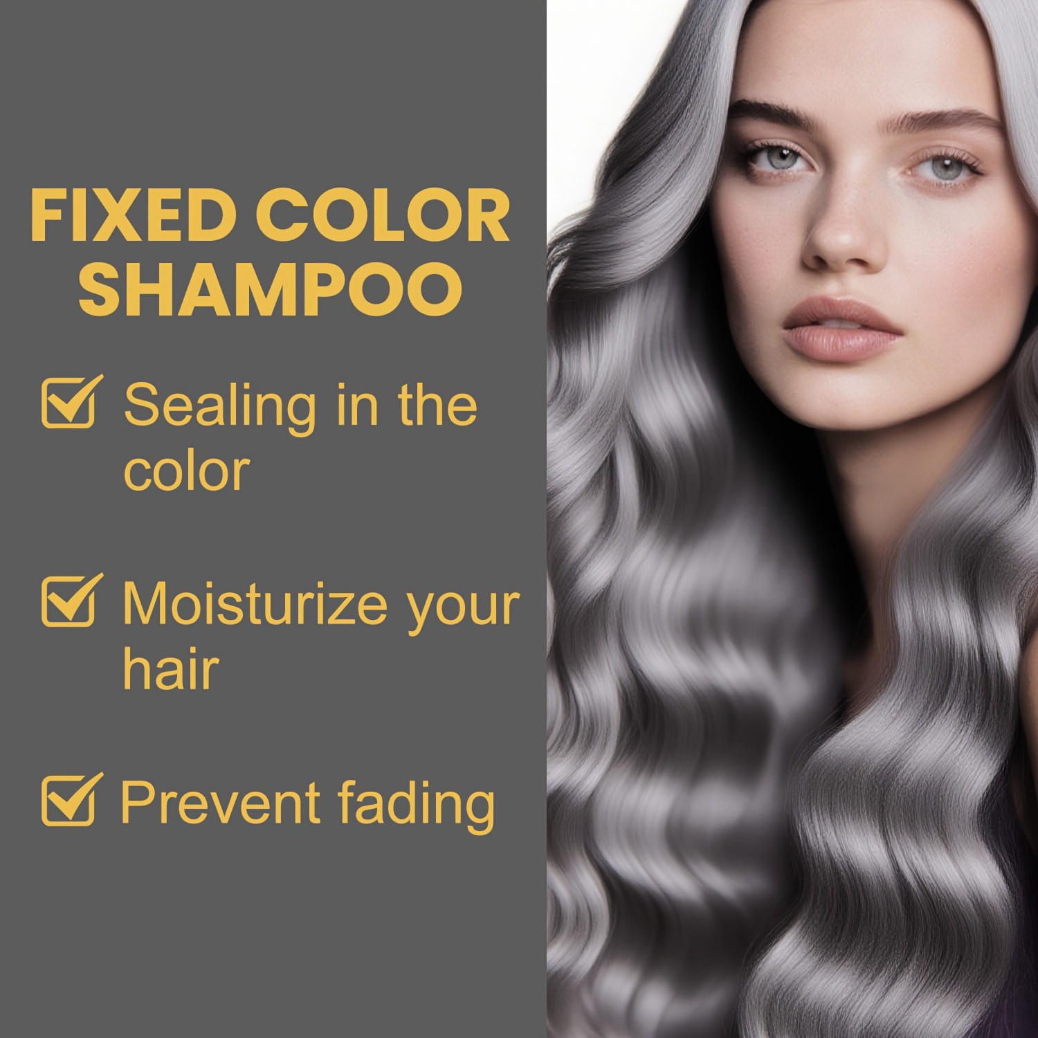 SUMAX 200ml Silvery Grey / Smoke Grey Color-Locking Shampoo Long-Lasting Uniform Color + Hair Dye Formula