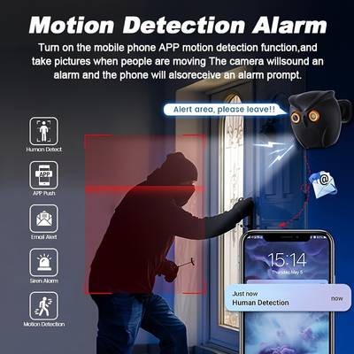 ANYAZHINENG Smart Home Security Camera  Night Vision, Motion Detection & Remote Viewing for Total Peace of Mind