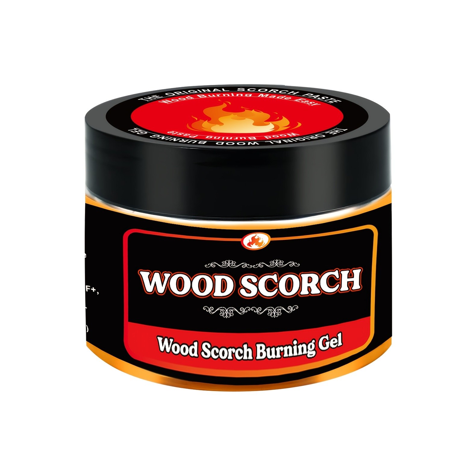 FLYSEA Scorch Burning Gel 4oz (120ml)  Easy DIY Craft Gel for Wood Branding, Stenciling & Detailed Art Patterns