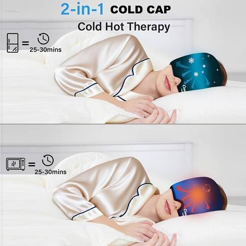 ComfiCure Ice Cap for Head  Cold & Hot Relief for Migraines, Tension & Everyday Wellness