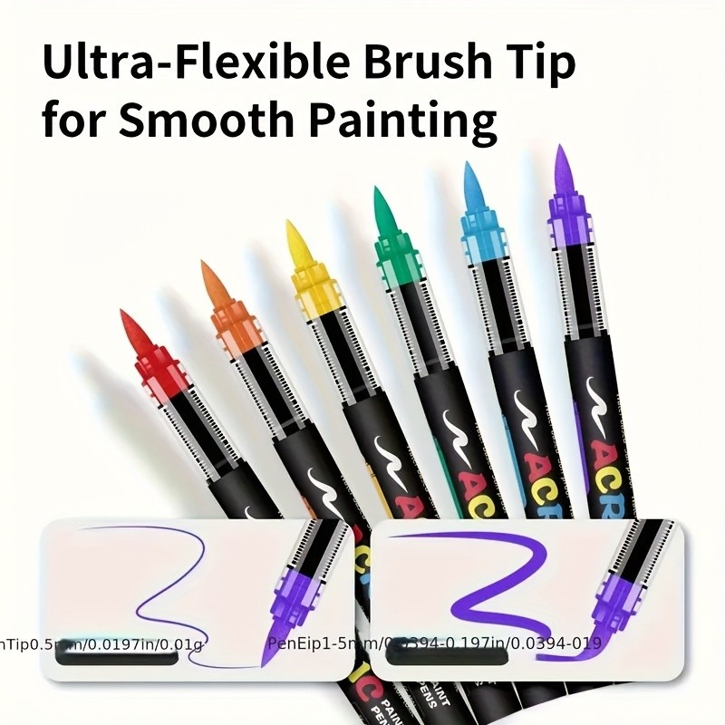 FLYSEA 72-Color Straight Liquid Acrylic Marker Set  High-End Stackable Ink Pens for Office, Crafts & Professional Art Painting